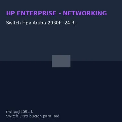 Switch Hpe Aruba 2930F, 24 Rj-45 Gbe, 4 Sfp.capacidad Switching 56 Gbps, Rendimi