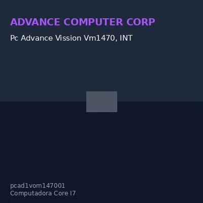 Pc Advance Vission Vm1470, INTEL I7-13650Hx 2.60.Ghz - 4.90GHZ 24MB Cache8Gb DDR