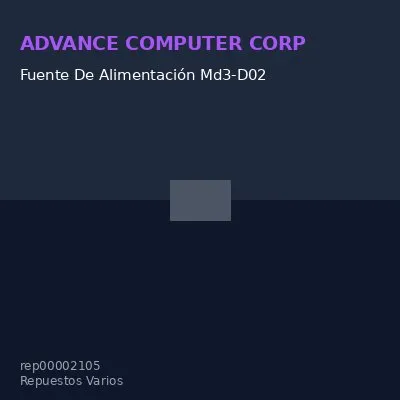 Fuente De Alimentación Md3-D02, 300W, Atx, 100V 240Vac.1 Conector ATX 24/20 Pin