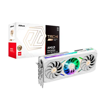 Tarjeta De Video Asrock AMD Radeon RX 9070 XT Taichi White 16GB Oc, 16 GDDR6 PCI-E 5.