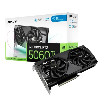 Tarjeta De Video Pny Geforce RTX 5060 TI Oc, 8GB Gddr7, PCI Express 5.0 X8Puerto