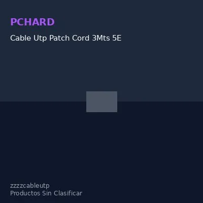 Cable Utp Patch Cord 3Mts 5E