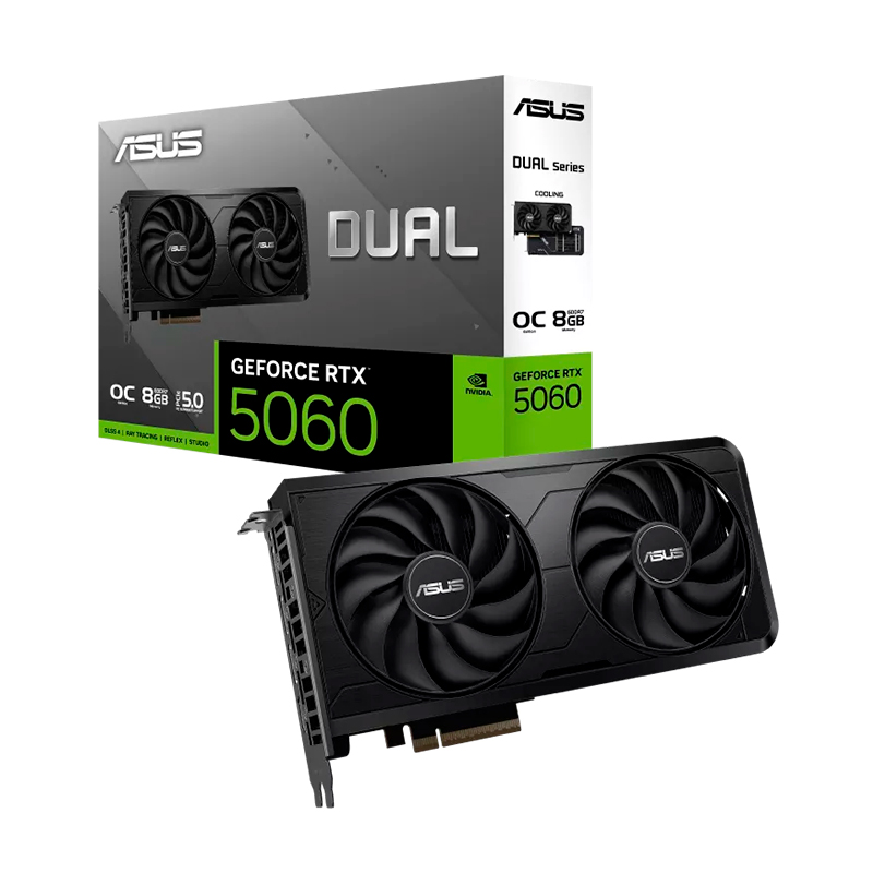 Tarjeta De Video Asus Dual-Rtx5060-O8G-Evo, 8 GB Gddr7, PCIE Gen 5.0Puertos: 3 X