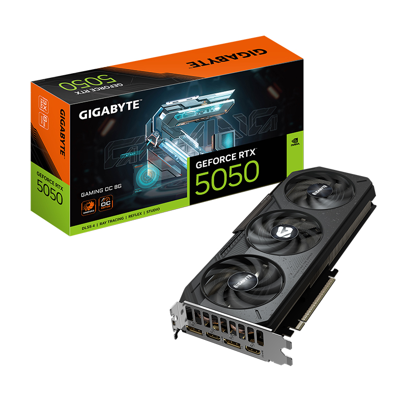 Tarjeta De Video Gigabyte Geforce RTX 5050 Gamingoc 8G, 8 GB Gddr6, PCIE Gen 5.0
